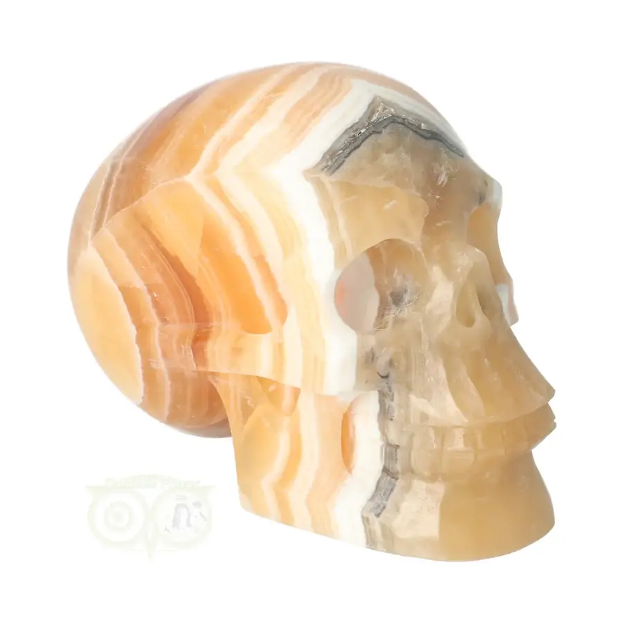 Oranje Calciet schedel Nr 273 - 636 gram-10
