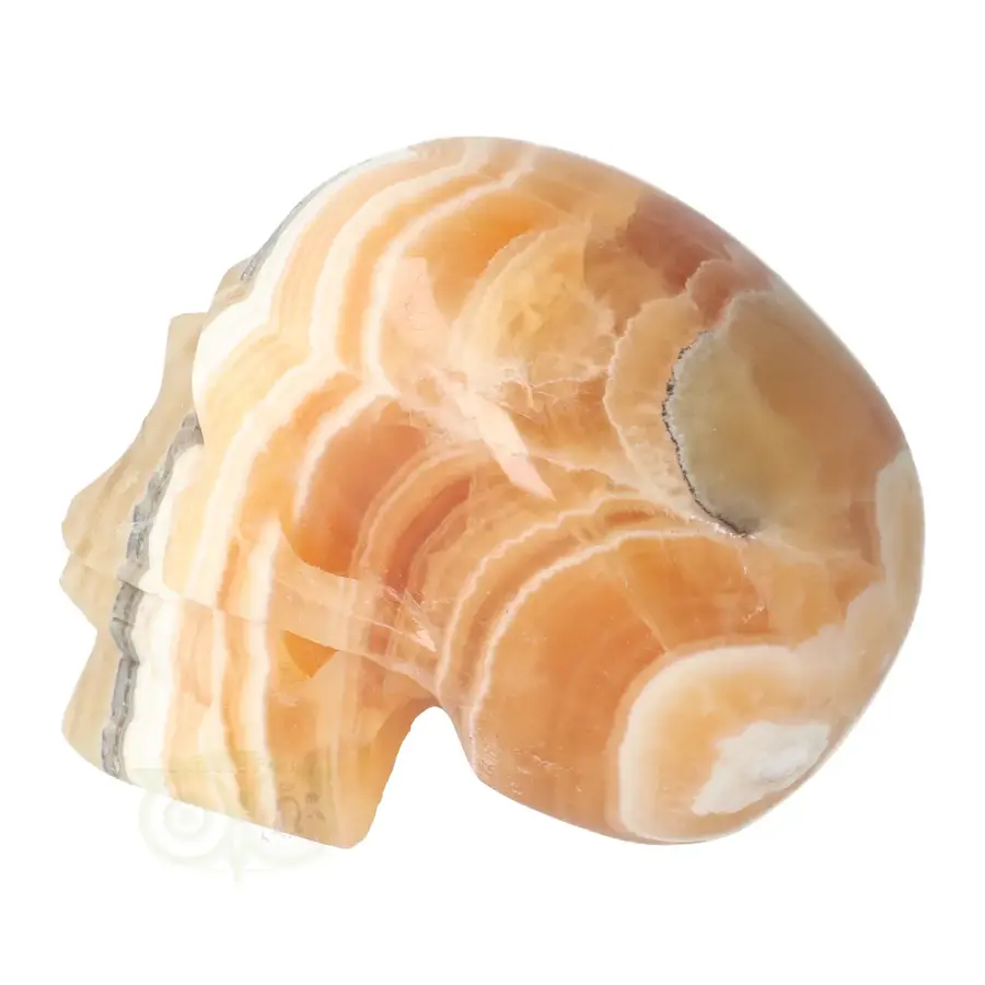 Oranje Calciet schedel Nr 273 - 636 gram-6