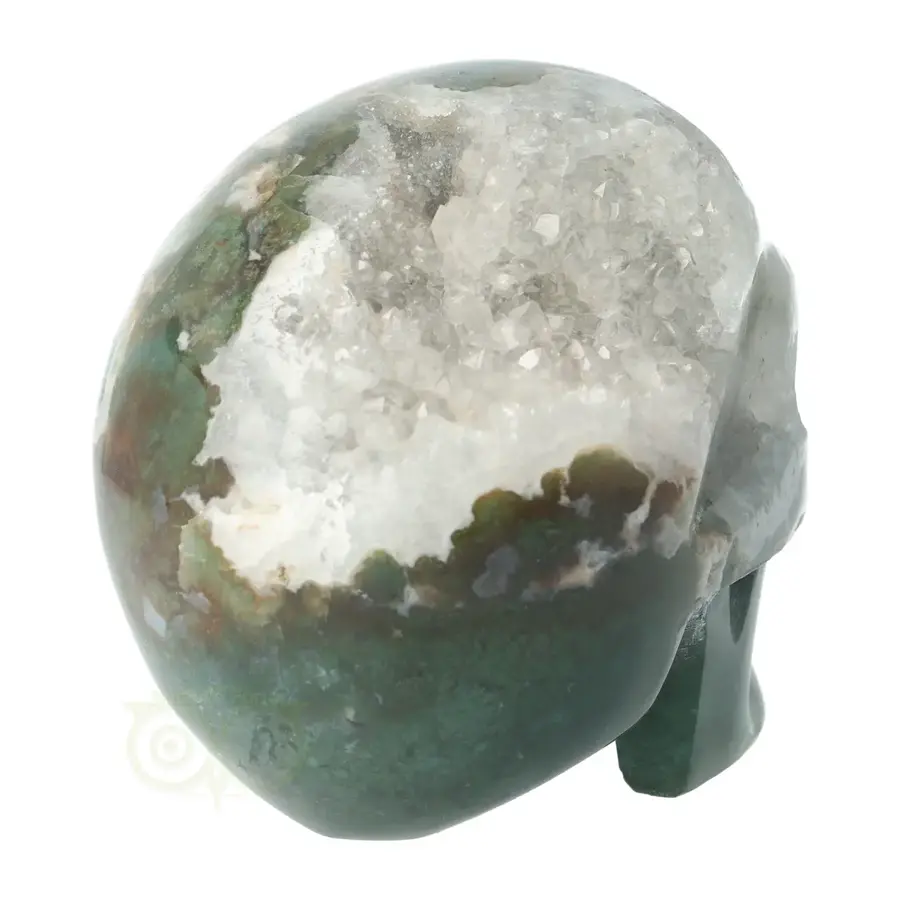 Mosagaat - Bergkristal geode schedel Nr 271 - 1134 gram-7