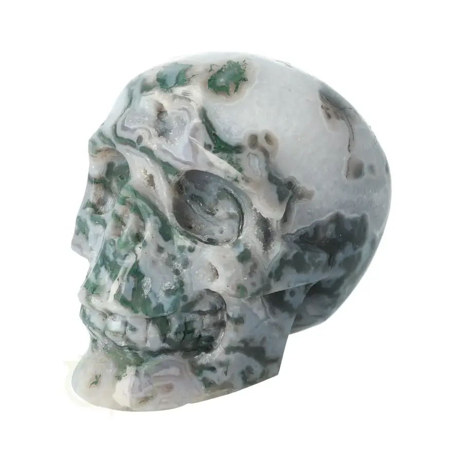 Mosagaat - Bergkristal geode schedel Nr 275 - 966 gram-5