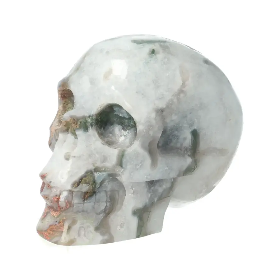 Mosagaat - Bergkristal geode schedel Nr 280 - 742 gram-4