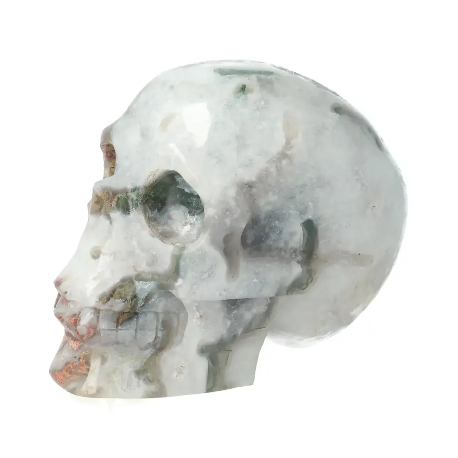 Mosagaat - Bergkristal geode schedel Nr 280 - 742 gram-5