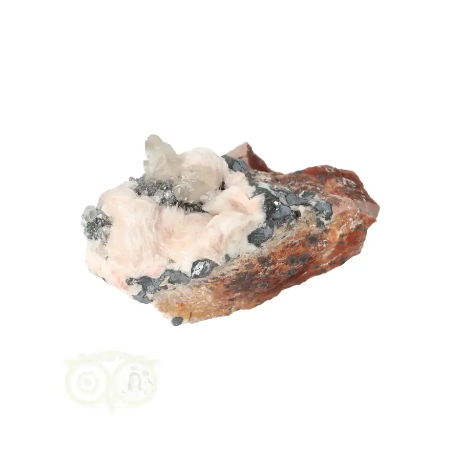 Cerussiet op Bariet cluster Nr 53 - 91 gram - Marokko-7
