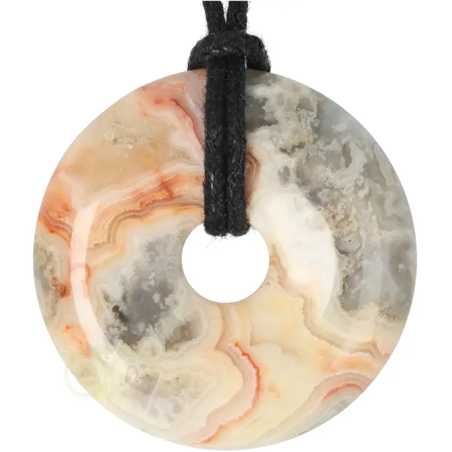 Crazy Lace Agaat donut hanger 14 - Ø 4 cm-2