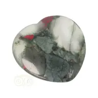 thumb-Drakenbloed Jaspis  hart worry stone ( Zorgen steen ) Nr 11-6