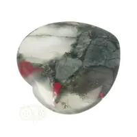 thumb-Drakenbloed Jaspis  hart worry stone ( Zorgen steen ) Nr 11-9