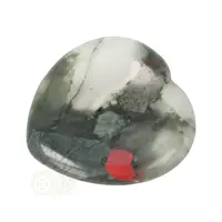 thumb-Drakenbloed Jaspis  hart worry stone ( Zorgen steen ) Nr 11-3