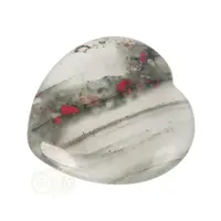 thumb-Drakenbloed Jaspis  hart worry stone ( Zorgen steen ) Nr 12-7
