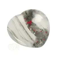 thumb-Drakenbloed Jaspis  hart worry stone ( Zorgen steen ) Nr 12-1