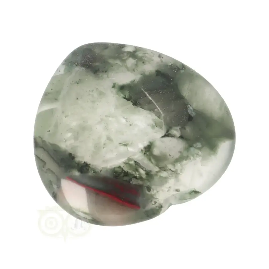 Drakenbloed Jaspis  hart worry stone ( Zorgen steen ) Nr 14-8