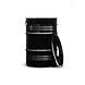 The Binbin BinBin Hole industriële prullenbak 60 Liter zwart met gat deksel The Binbin BinBin Hole industriële prullenbak 60 Liter zwart met gat deksel