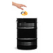 The Binbin BinBin Handle rubbish bin, 60L Black with handle lid The Binbin BinBin Handle rubbish bin, 60L Black with handle lid