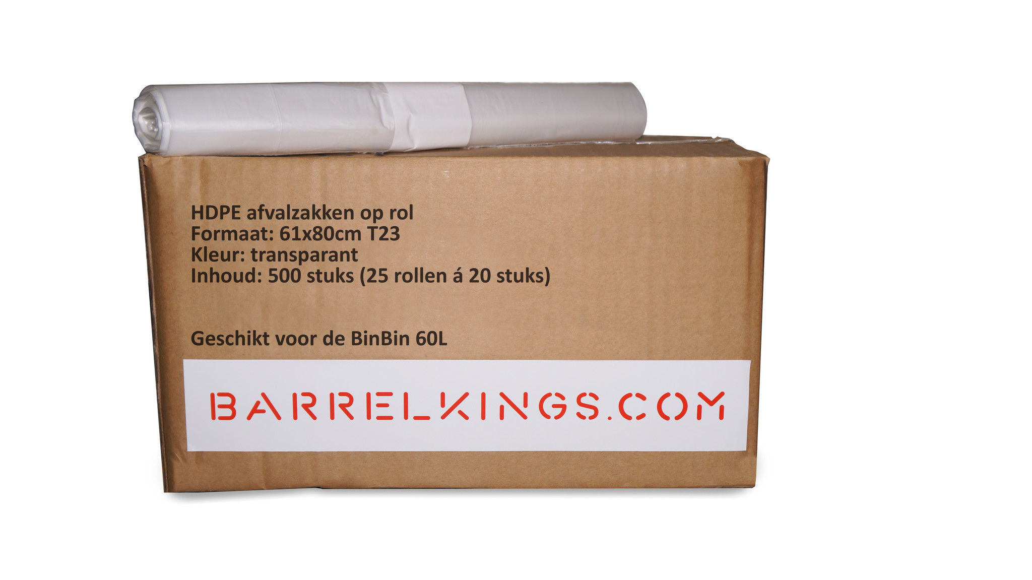 The Binbin Sac poubelle BinBin 60 L Transparent 500 pcs. - BarrelKings