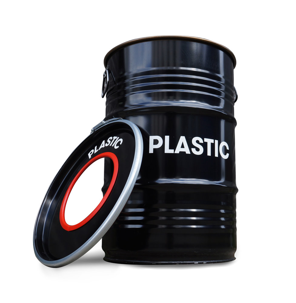 Veel risico Doe alles met mijn kracht De BinBin Hole plastic 60L afvalbak olievat voor plastic afval. -  BarrelKings