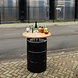 Barrelkings Oilbarrel tabletop with wooded top 200L Barrelkings Oilbarrel tabletop with wooded top 200L