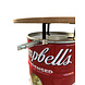Barrelkings Campbell's soup statafel- bartafel- hangtafel met houtenblad. Barrelkings Campbell's soup statafel- bartafel- hangtafel met houtenblad.