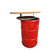 Barrelkings Olievat Statafel zwart metaal met houten blad 200 Liter vat Barrelkings Olievat Statafel zwart metaal met houten blad 200 Liter vat