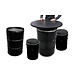 Barrelkings Oilbarrel tabletop 200 l drum with black table top Barrelkings Oilbarrel tabletop 200 l drum with black table top