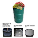 Barrelkings Barrel planter, Flowerbox 200 L Red oildrum with grout tub Barrelkings Barrel planter, Flowerbox 200 L Red oildrum with grout tub