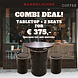 Barrelkings Combi deal: Standing table with black top + 2 seats Barrelkings Combi deal: Standing table with black top + 2 seats