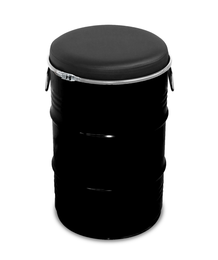Barrelkings Baril de pétrole table debout en métal noir avec