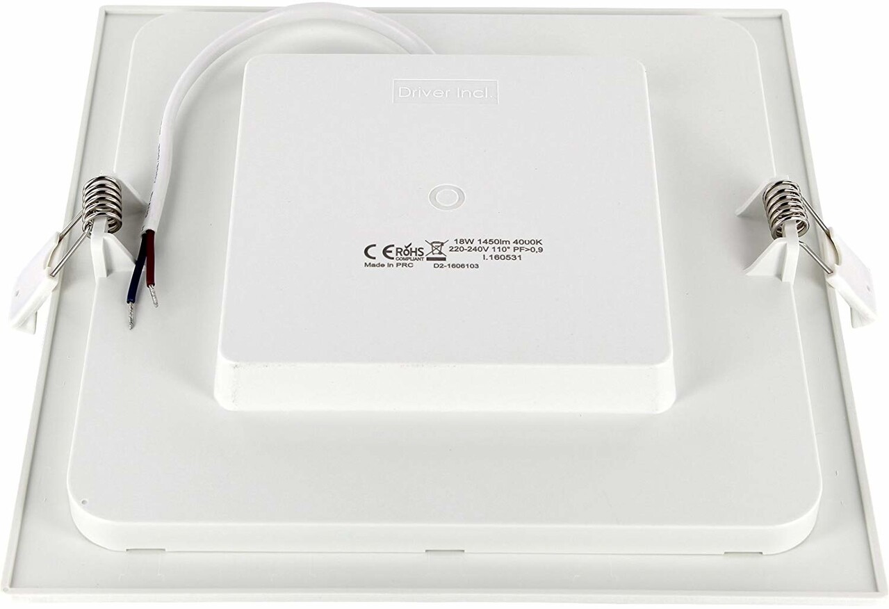 Aigostar LED-Leuchten LED Einbau-Downlight quadratisch – 12 W – 3000/4000/6000 K – 150 × 150 mm