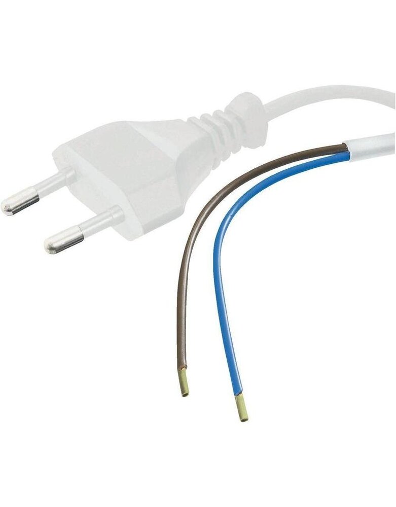 Aigostar Stromkabel mit Stecker - 1,5 Meter - 2-polig - 230V - Weiß Aigostar Stromkabel mit Stecker - 1,5 Meter - 2-polig - 230V - Weiß