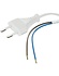 Stromkabel mit Stecker - 1,5m - 2-polig - 230V - Weiß