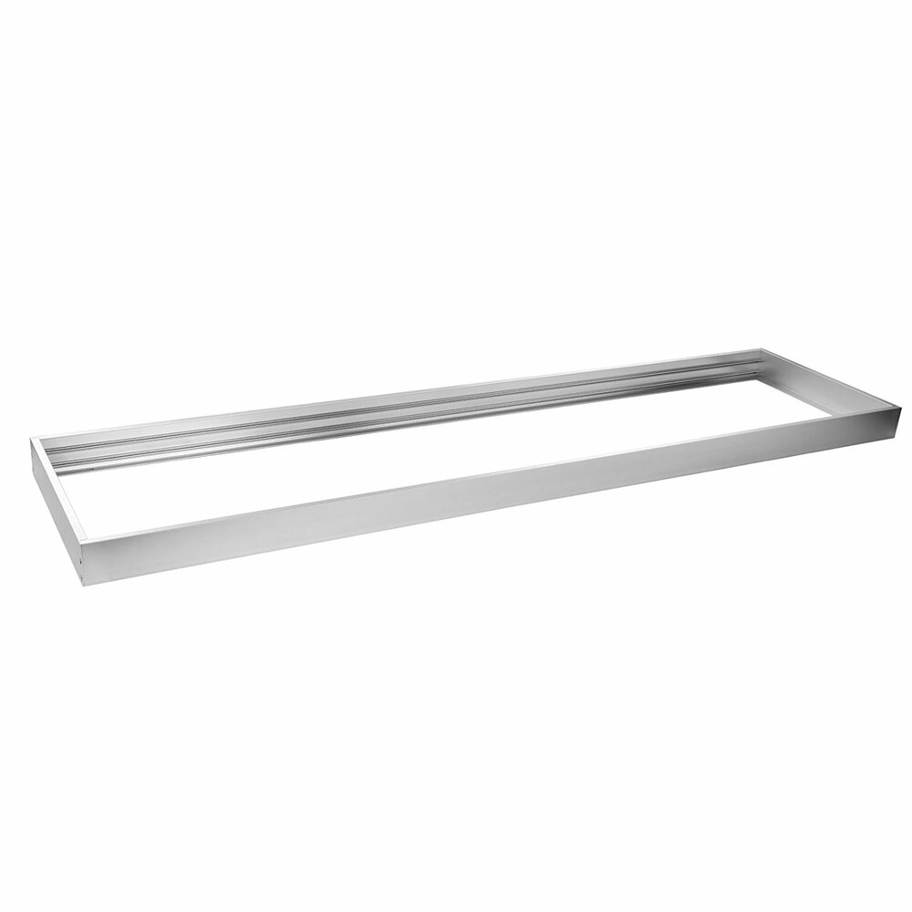 LCB LED-Beleuchtung Innovatives Design, hochwertige Technik & schnelle Lieferung! Aufputz Deckenrahmen - 120x30cm - Alu  Silber | 55MM Geeignet für LED Seitenbeleuchtungs panelen