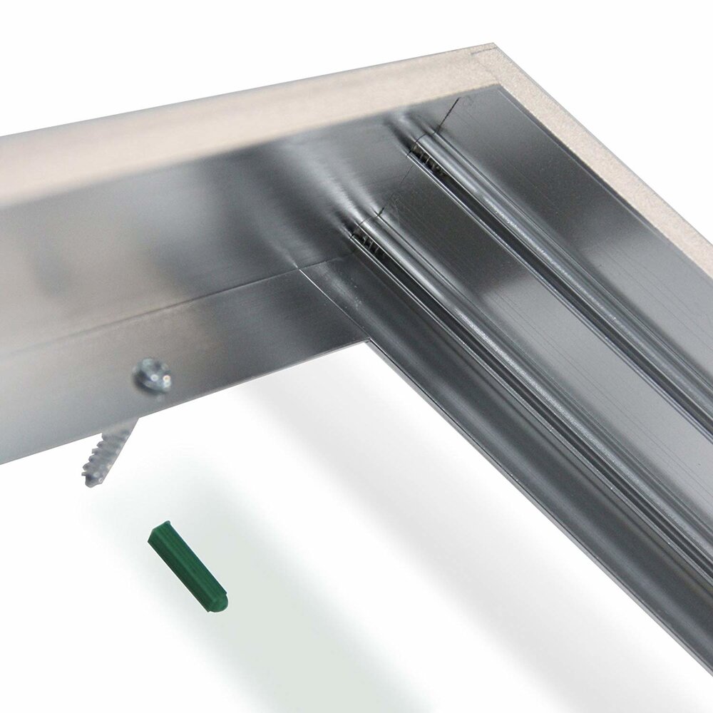 LCB LED-Beleuchtung Innovatives Design, hochwertige Technik & schnelle Lieferung! Aufputz Deckenrahmen - 120x30cm - Alu  Silber | 55MM Geeignet für LED Seitenbeleuchtungs panelen