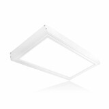 LCB LED-Beleuchtung Innovatives Design, hochwertige Technik & schnelle Lieferung! LED Aufbau-Rahmen für Panel 60×30 cm – Weißes Aluminium – 5 cm Höhe inkl. Schrauben