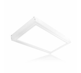 LCB LED-Beleuchtung Innovatives Design, hochwertige Technik & schnelle Lieferung! LED Aufbau-Rahmen für Panel 60×30 cm – Weißes Aluminium – 5 cm Höhe inkl. Schrauben