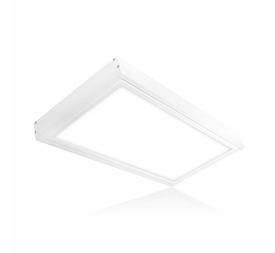 Aufbaurahmen 60x30cm - Weiß - für LED Panels - inkl. Befestigungsmaterial