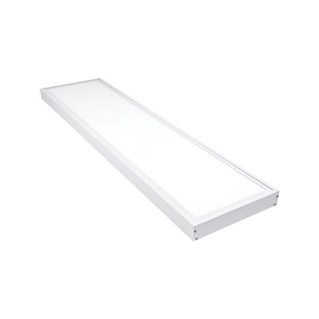 LCB LED-Beleuchtung Innovatives Design, hochwertige Technik & schnelle Lieferung! Aufputz-Klickrahmen Weiß - 120x30 cm | 42MM Schraublose Befestigung Decken montage - Geeignet für LED panelen