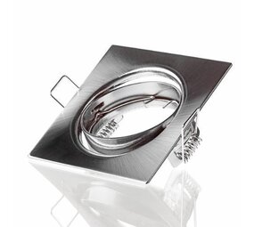 LCB LED-Beleuchtung Innovatives Design, hochwertige Technik & schnelle Lieferung! Einbauspot quadratisch – gebürsteter Stahl – schwenkbar – Einbaumaß 74 mm – Außenmaß 82 mm – 1 Stück