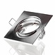 LCB LED-Beleuchtung Innovatives Design, hochwertige Technik & schnelle Lieferung! Einbauspot quadratisch – gebürsteter Stahl – schwenkbar – Einbaumaß 74 mm – Außenmaß 82 mm – 1 Stück