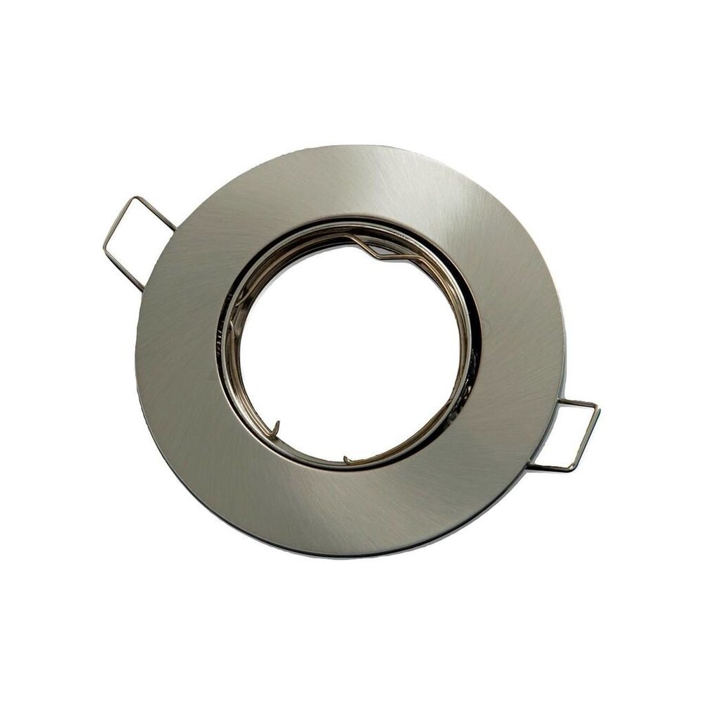 Wasserdichte Spot-Halterung IP65 – Rund, Satiniert Nickel, Für GU10/MR16, Loch 70 Mm