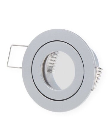 Led line: Erstklassiges Lichtdesign GU11 / MR11 Strahler Einbaurahmen 40 mm - Außengröße 55 mm - Silber -  rund - Wasserdicht IP44