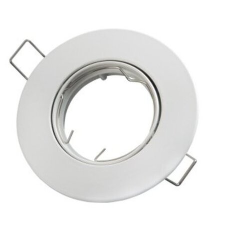 Led line: Erstklassiges Lichtdesign LED Spot Einbaurahmen für GU10 / MR16  - 80mm -  Weiß  - rund - schwenkbar - Einbaugr. 92 mm