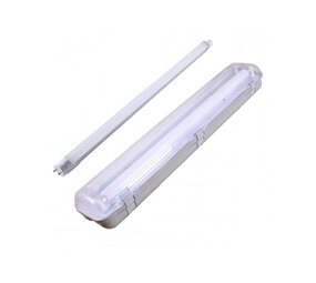 Spectrum Komplettset - 120cm Einzelfassung - IP65 Feuchtraum -Wannenleuchte + 18W LED Leuchtstoffröhre 4000K  - 840 - Neutralweiß Spectrum Komplettset - 120cm Einzelfassung - IP65 Feuchtraum -Wannenleuchte + 18W LED Leuchtstoffröhre 4000K  - 840 - Neutralweiß