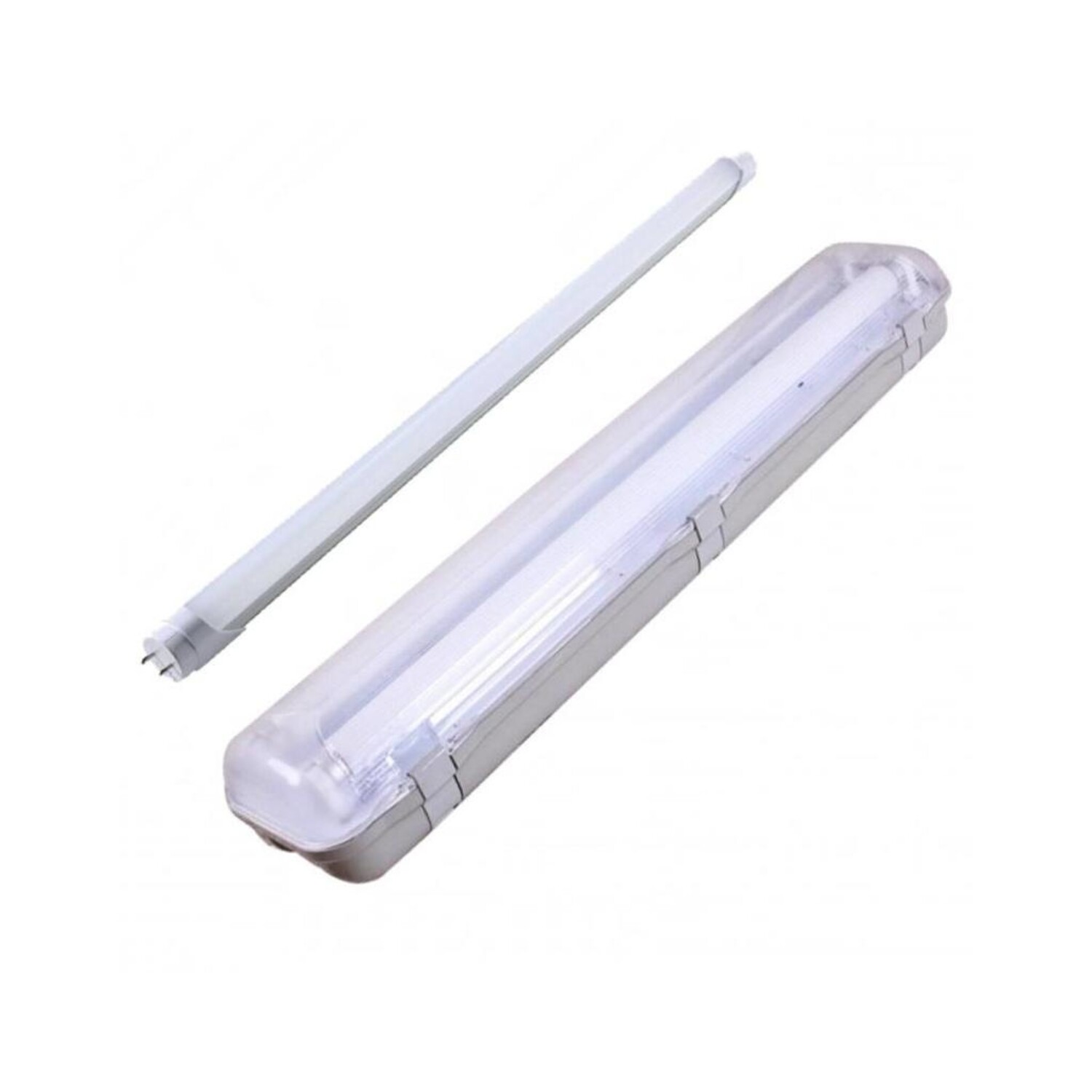 Set - 120cm Einzelfassung - IP65 Feuchtraum -Wannenleuchte Inkl. LED 