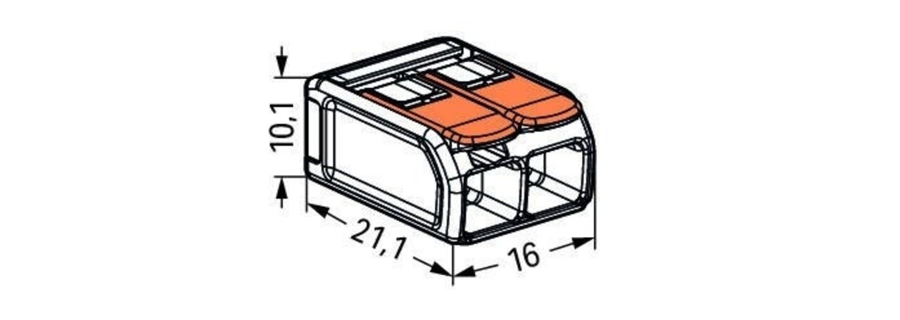 WAGO – Innovative Verbindungstechnik und Automatisierung Verbindungsklemmen 2-polig 0.14-4 mm² 221-413 - 2 Stück WAGO – Innovative Verbindungstechnik und Automatisierung Verbindungsklemmen 2-polig 0.14-4 mm² 221-413 - 2 Stück