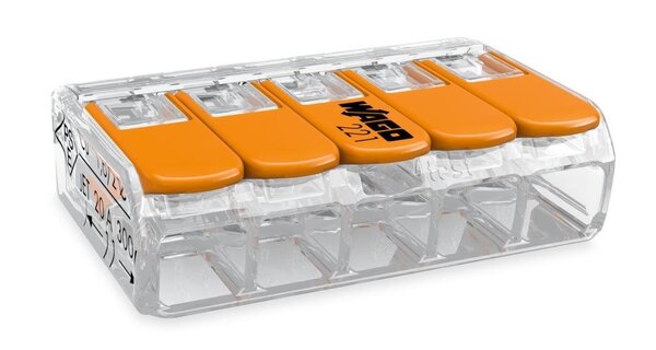 WAGO – Innovative Verbindungstechnik und Automatisierung Verbindungsklemmen 5-polig 0.14-4 mm² - 2 Stück