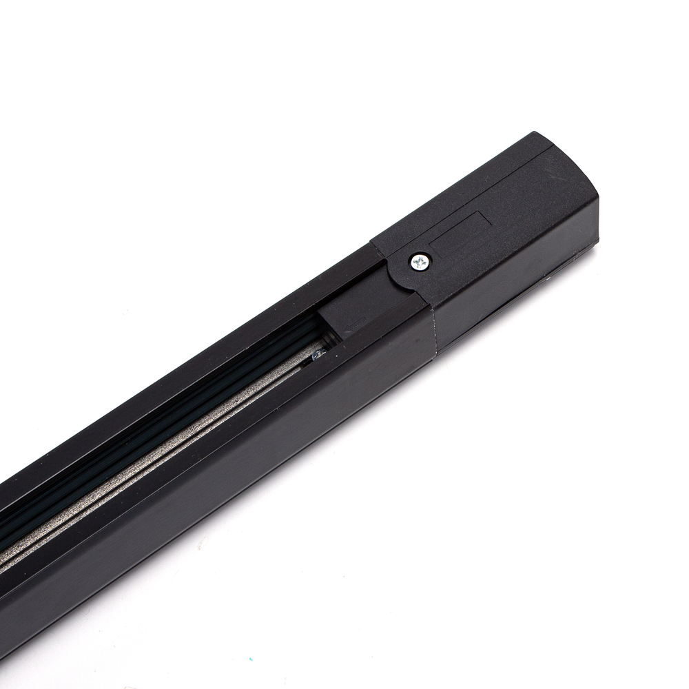 LED Schienenstrahler Schiene Schwarz - 2 m exkl. Beginn- und  