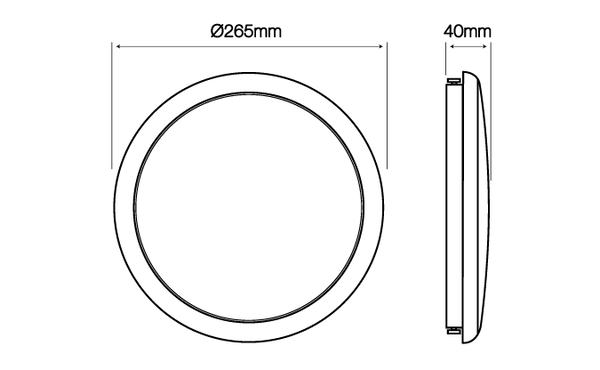 Led line: Erstklassiges Lichtdesign LED Deckenleuchte Weiss IP65 - Bulkhead Rund Lunar - 16W 1600Lm - 4000K 840 Neutralweiß | 265MM Entspricht 160W Led line: Erstklassiges Lichtdesign LED Deckenleuchte Weiss IP65 - Bulkhead Rund Lunar - 16W 1600Lm - 4000K 840 Neutralweiß | 265MM Entspricht 160W