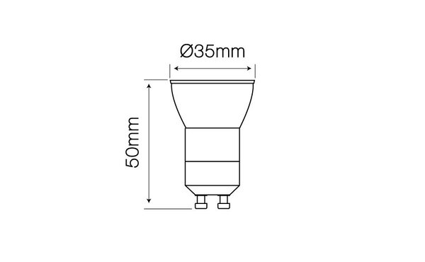 Led line: Erstklassiges Lichtdesign LED Spot  Ø35mm - GU10 / GU11 - 4W entspricht 20W - 6000K Tageslichtweiß -  Keramik