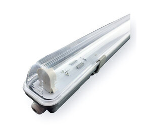 Spectrum Komplettset - 150cm Einzelfassung - IP65 Feuchtraum -Wannenleuchte + 25W LED Leuchtstoffröhre 6000K - 865 - Tageslichtweiß - Komplett Spectrum Komplettset - 150cm Einzelfassung - IP65 Feuchtraum -Wannenleuchte + 25W LED Leuchtstoffröhre 6000K - 865 - Tageslichtweiß - Komplett