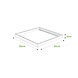 LCB LED-Beleuchtung Innovatives Design, hochwertige Technik & schnelle Lieferung! Aufputz-Deckenrahmen Weiß  - 62x62 cm | 42MM Geeignet für LED panelen