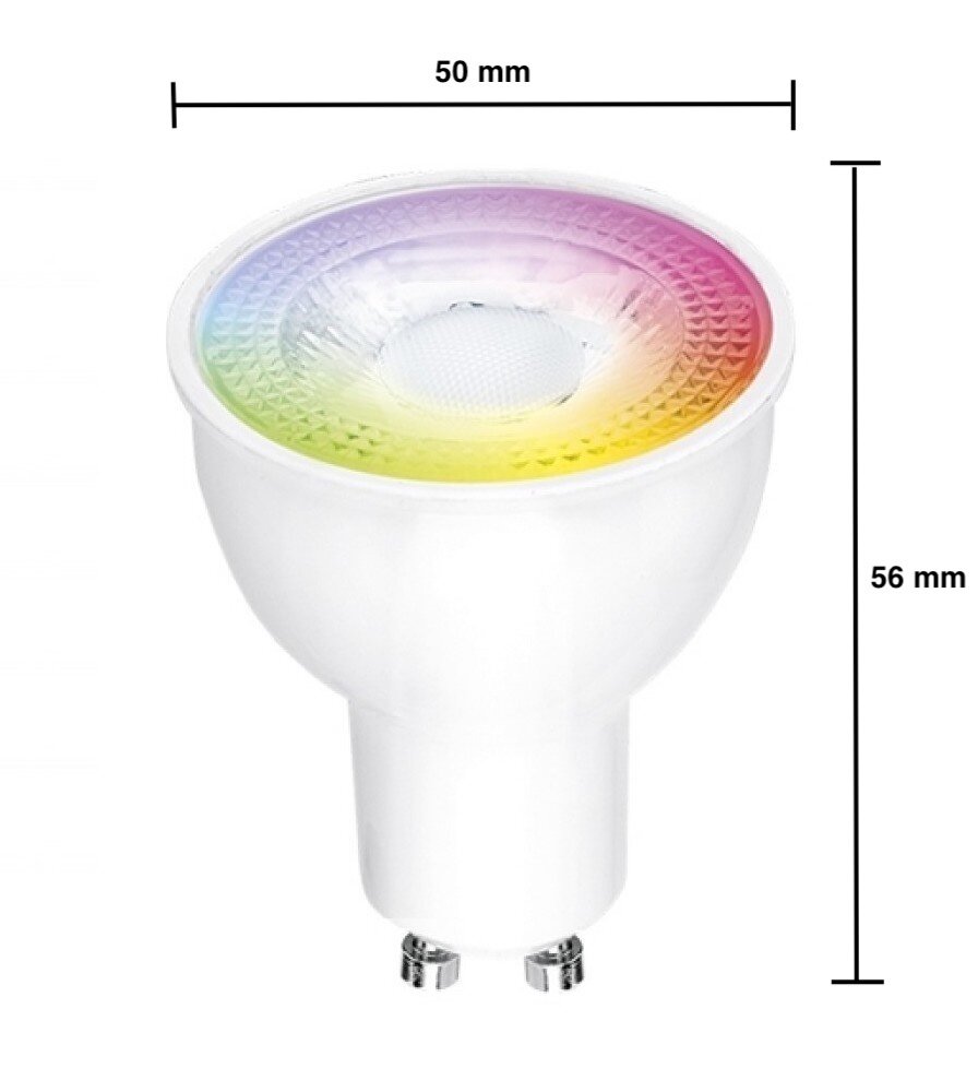 Spectrum WLAN LED Spot - GU10 4,7W - RBG + CCT Alle Lichtfarben - per App steuerbar Spectrum WLAN LED Spot - GU10 4,7W - RBG + CCT Alle Lichtfarben - per App steuerbar
