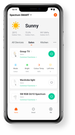 Spectrum WLAN LED Lampe - E27 5W - 2700K-6500K - per App steuerbar Spectrum WLAN LED Lampe - E27 5W - 2700K-6500K - per App steuerbar